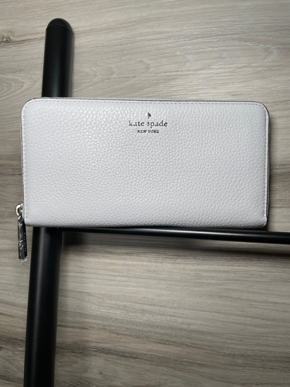 NWT- Kate Spade Lena Large Pebble Leather Continental Wallet, Platinum